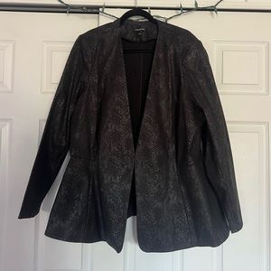 Lane Bryant faux leather/snake skin blazer